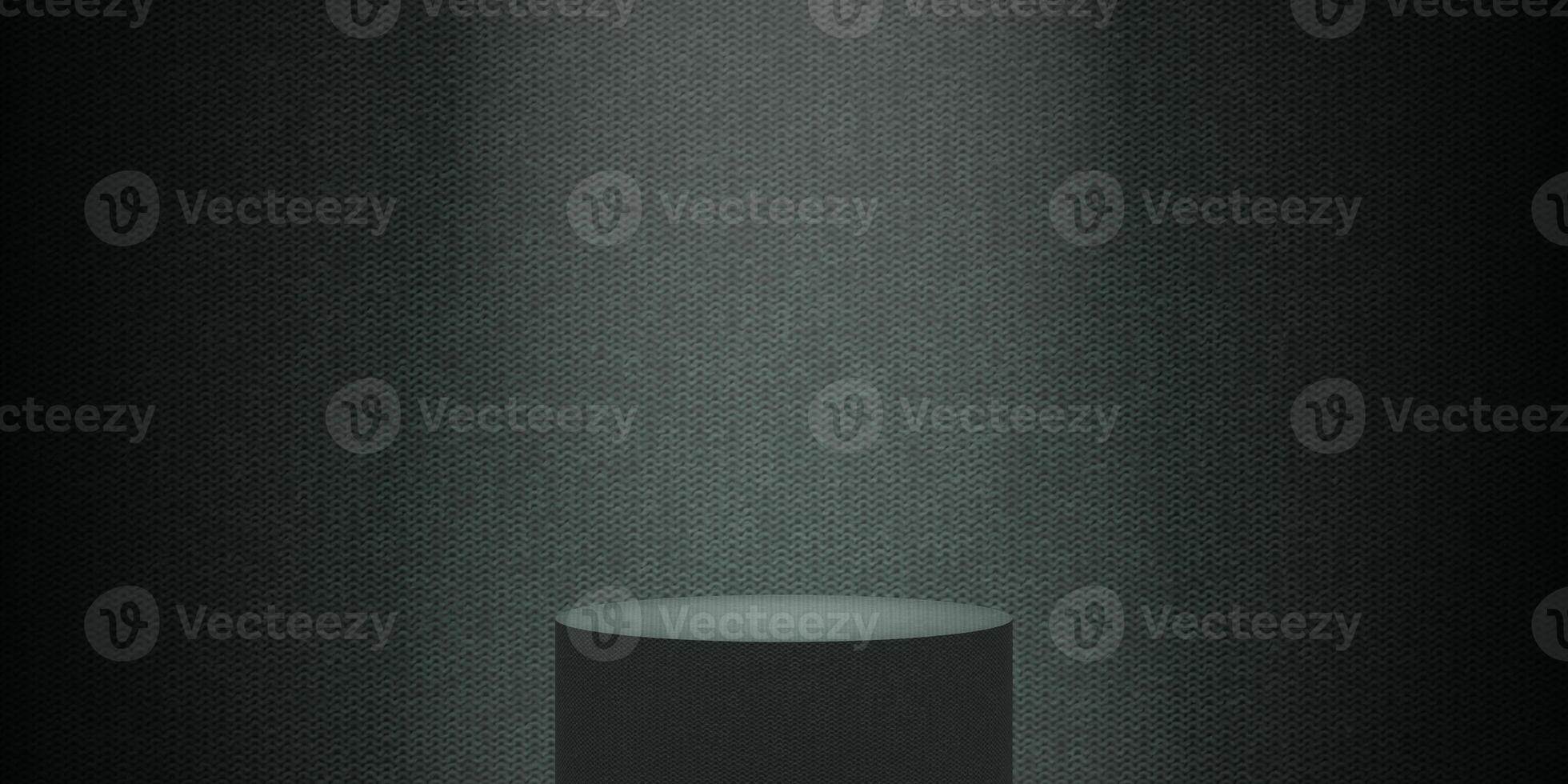 empty cylinder podium with background photo