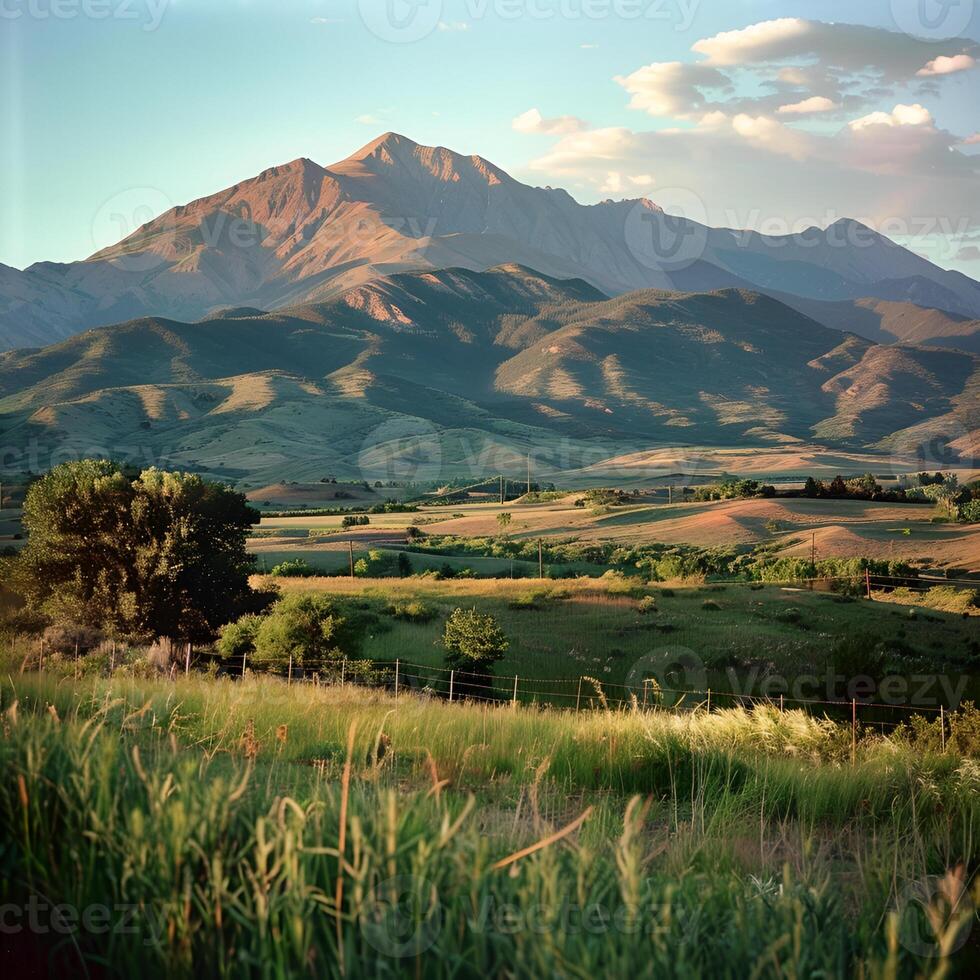 foto de montaña puntos de vista desde el campo