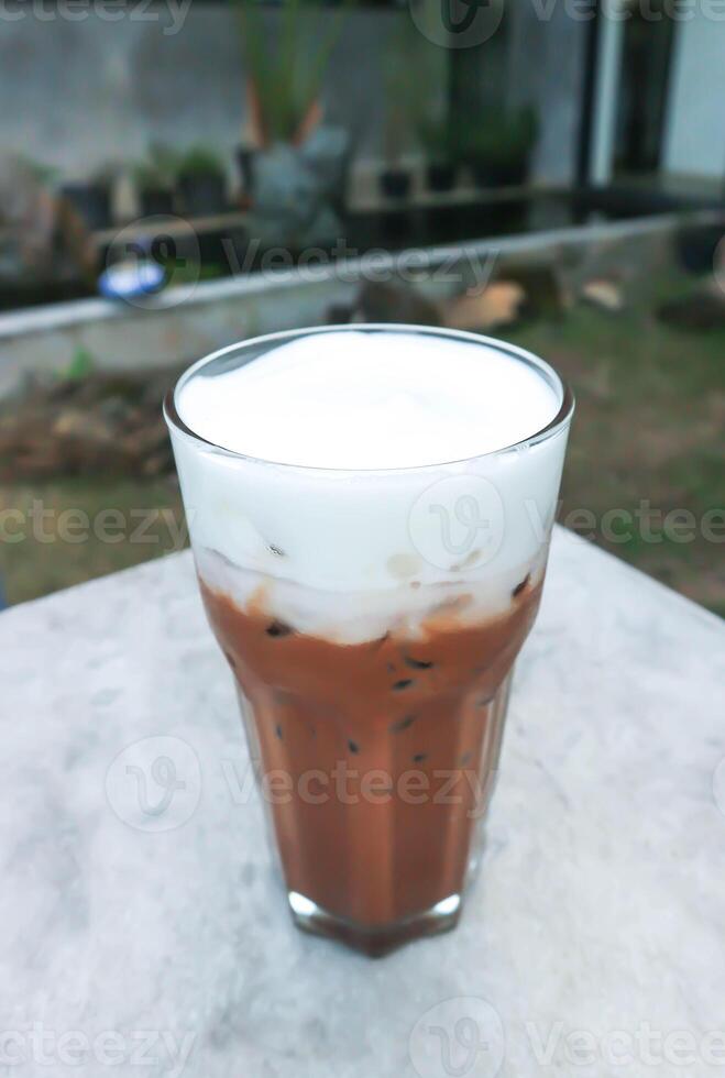 cocoa or iced chocolate, iced cocoa photo