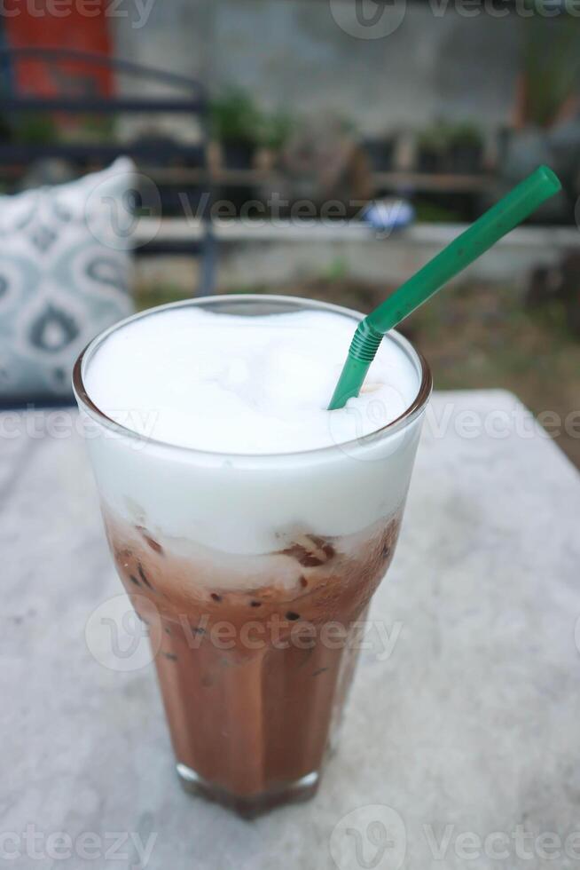 cocoa or iced chocolate, iced cocoa photo