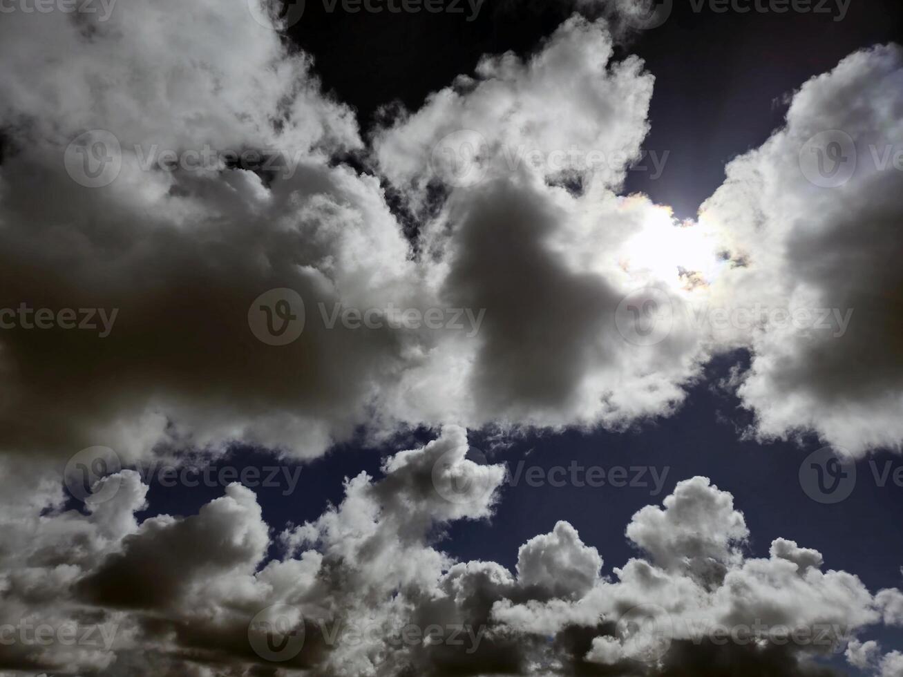 Summer clouds in the sky background photo