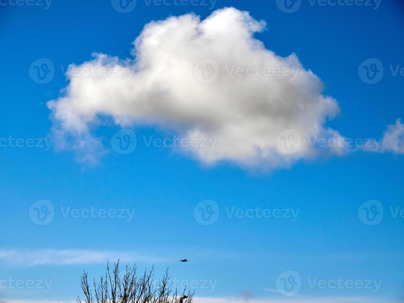 Summer clouds in the sky background photo