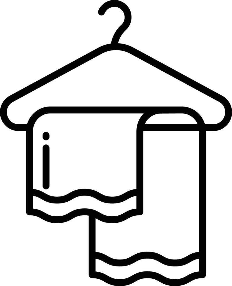 Towel outline illustration vector