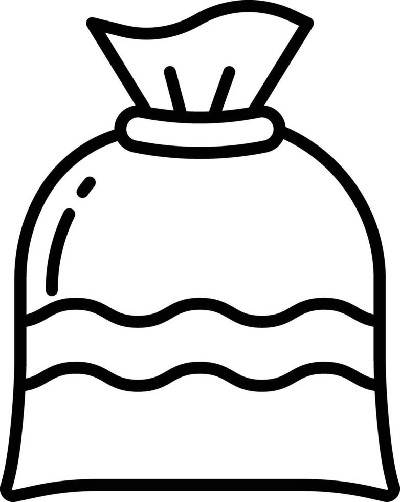 Trash Bags outline illustration vector