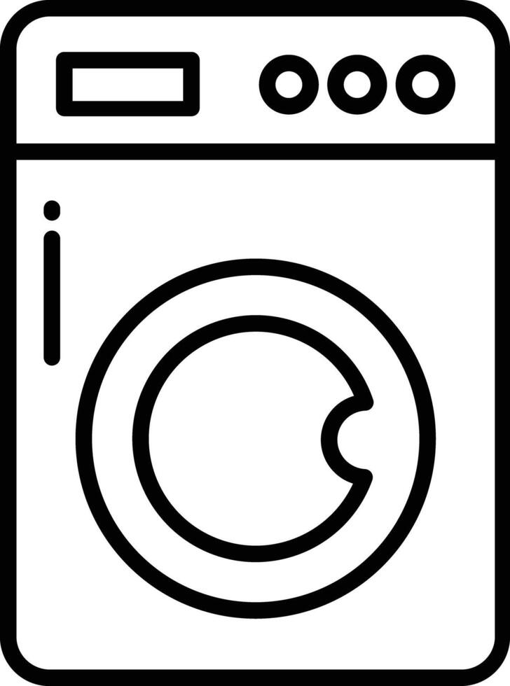 Washing machine outline illustrations vector