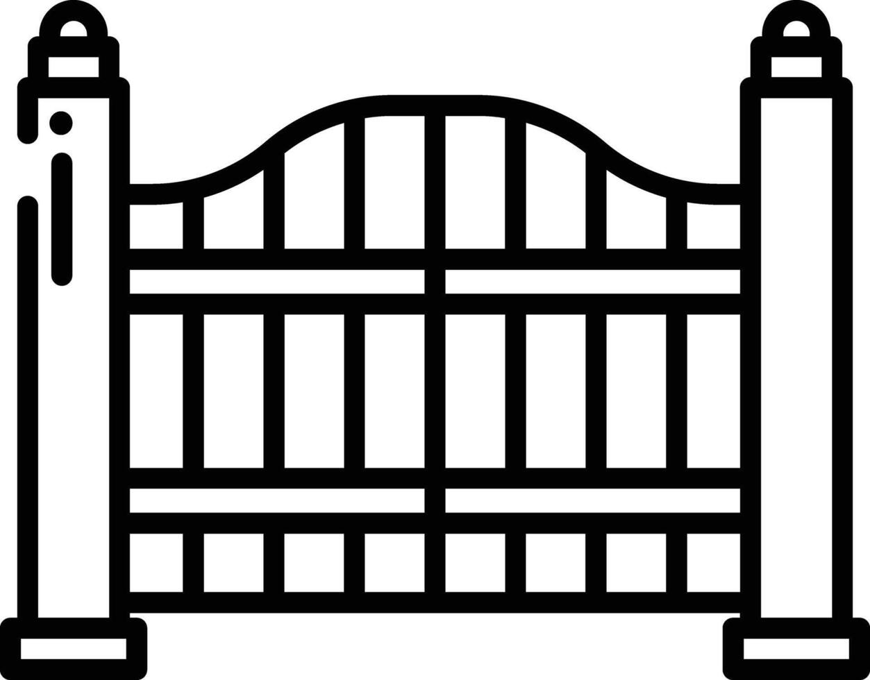 Gate outline illustration vector