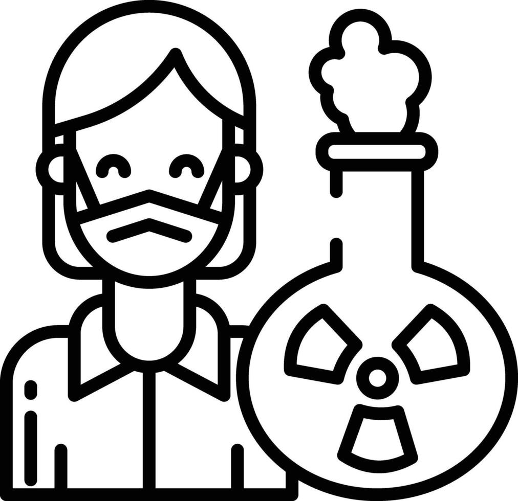 Toxicologist outline illustration vector