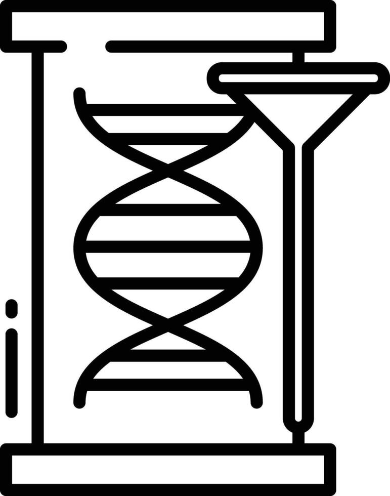 DNA outline illustration vector