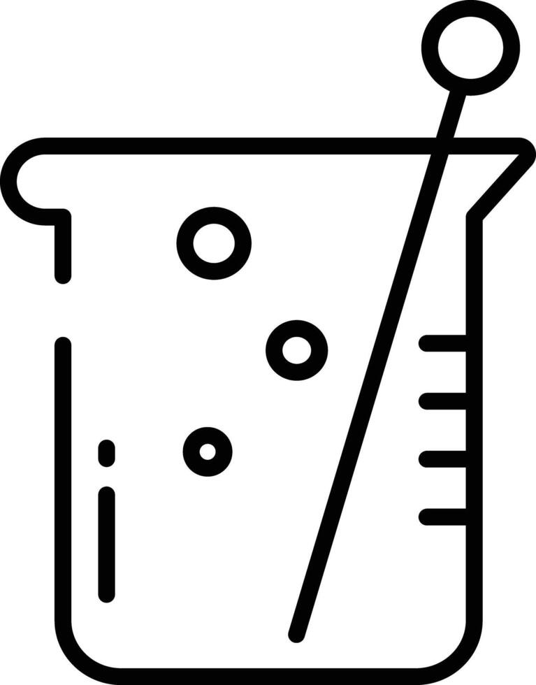 measuring cup outline illustration vector