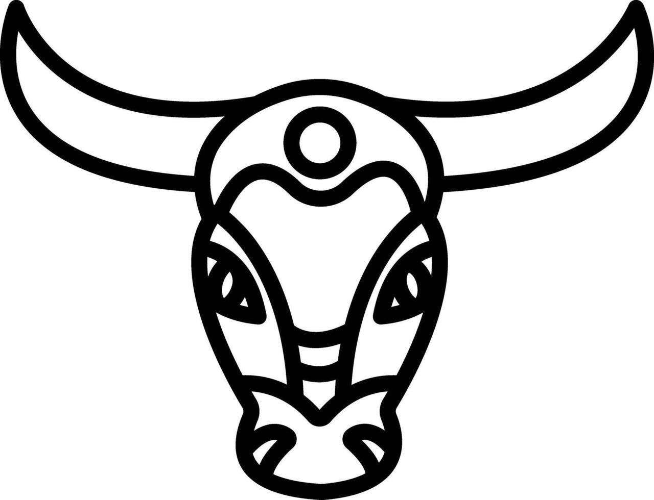 Bull outline illustration vector