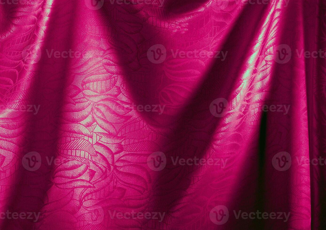 Red cloth pattern close view, textile material background photo
