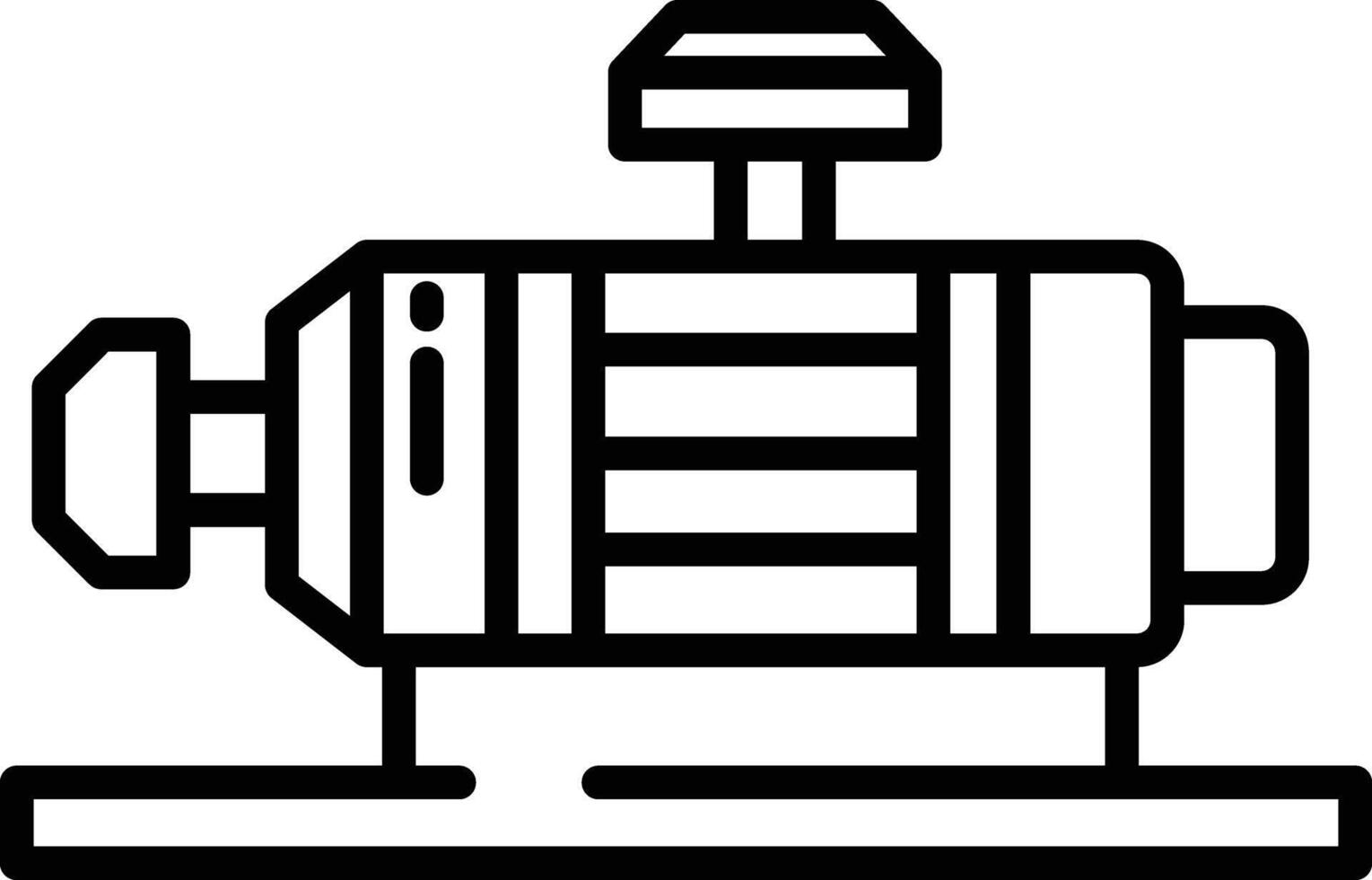Water Pump outline illustration vector
