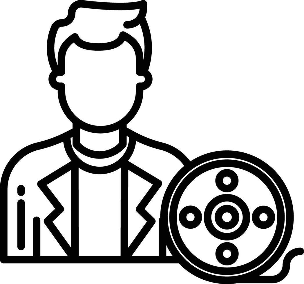 Movie Director outline illustration vector