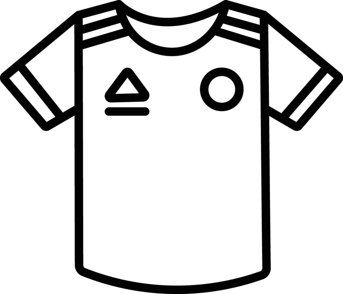 Soccer Jersey outline illustration vector