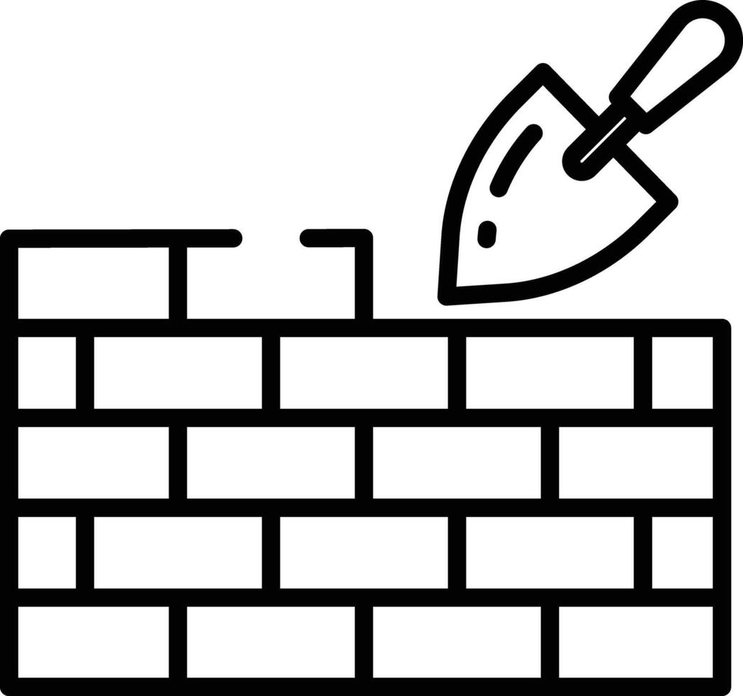 Brick outline illustration vector