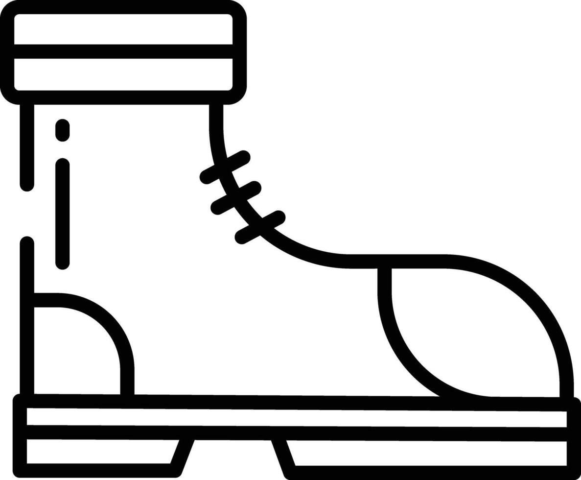 stud shoe outline illustration vector