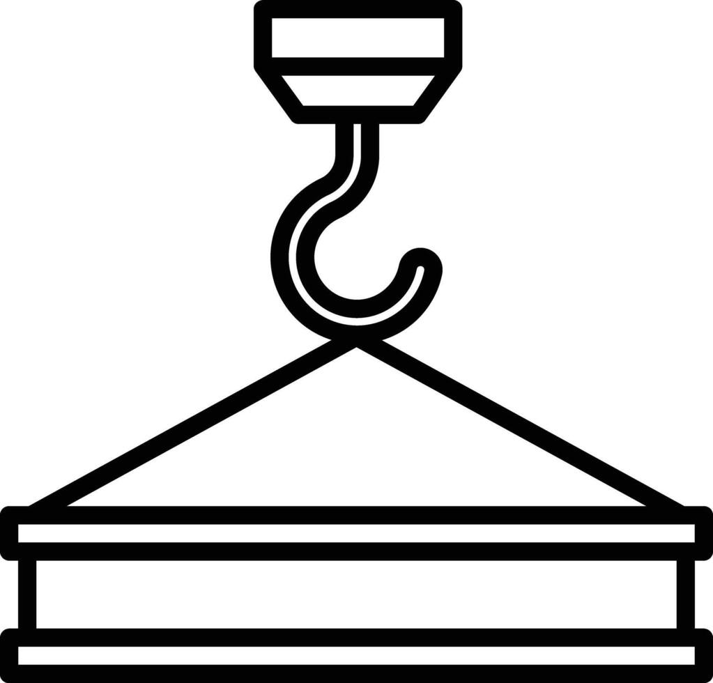 Crane outline illustration vector