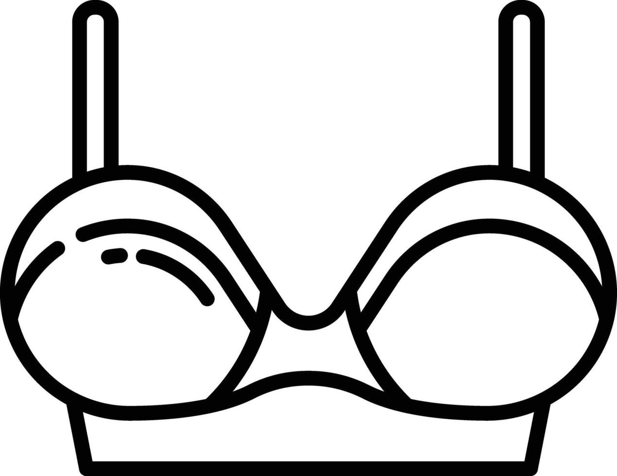 Bra outline illustration vector