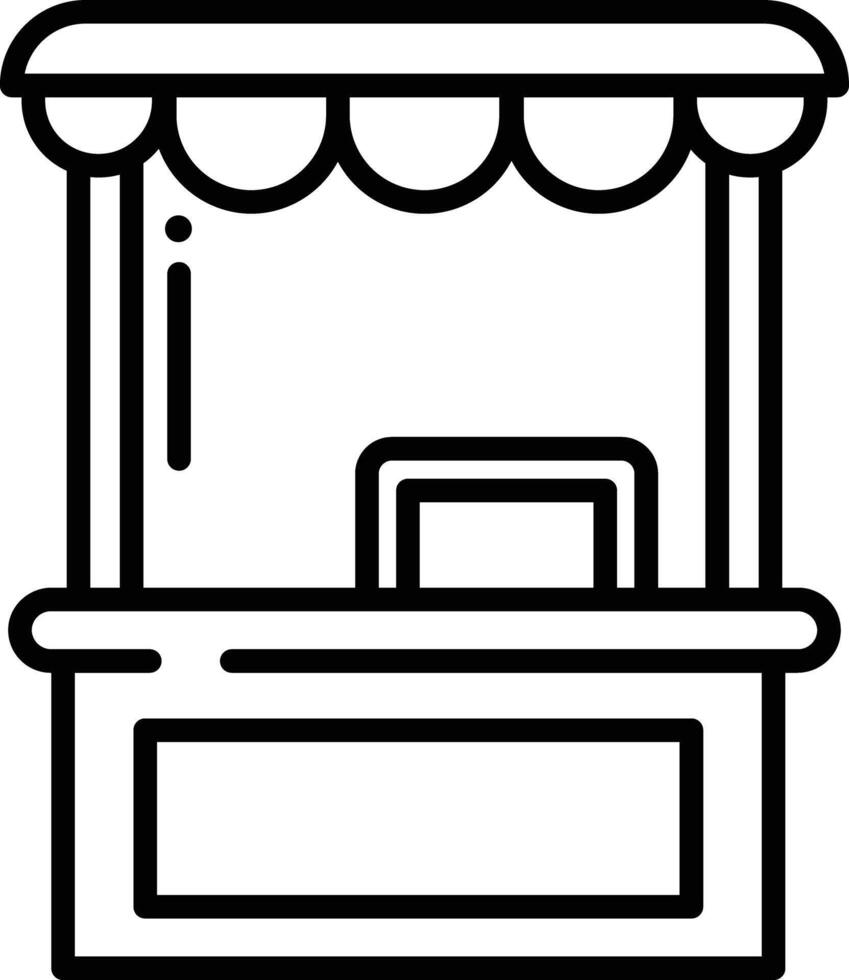 Stall outline illustration vector