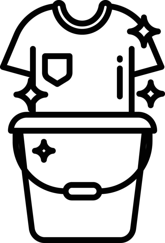 Shirt wash outline illustration vector