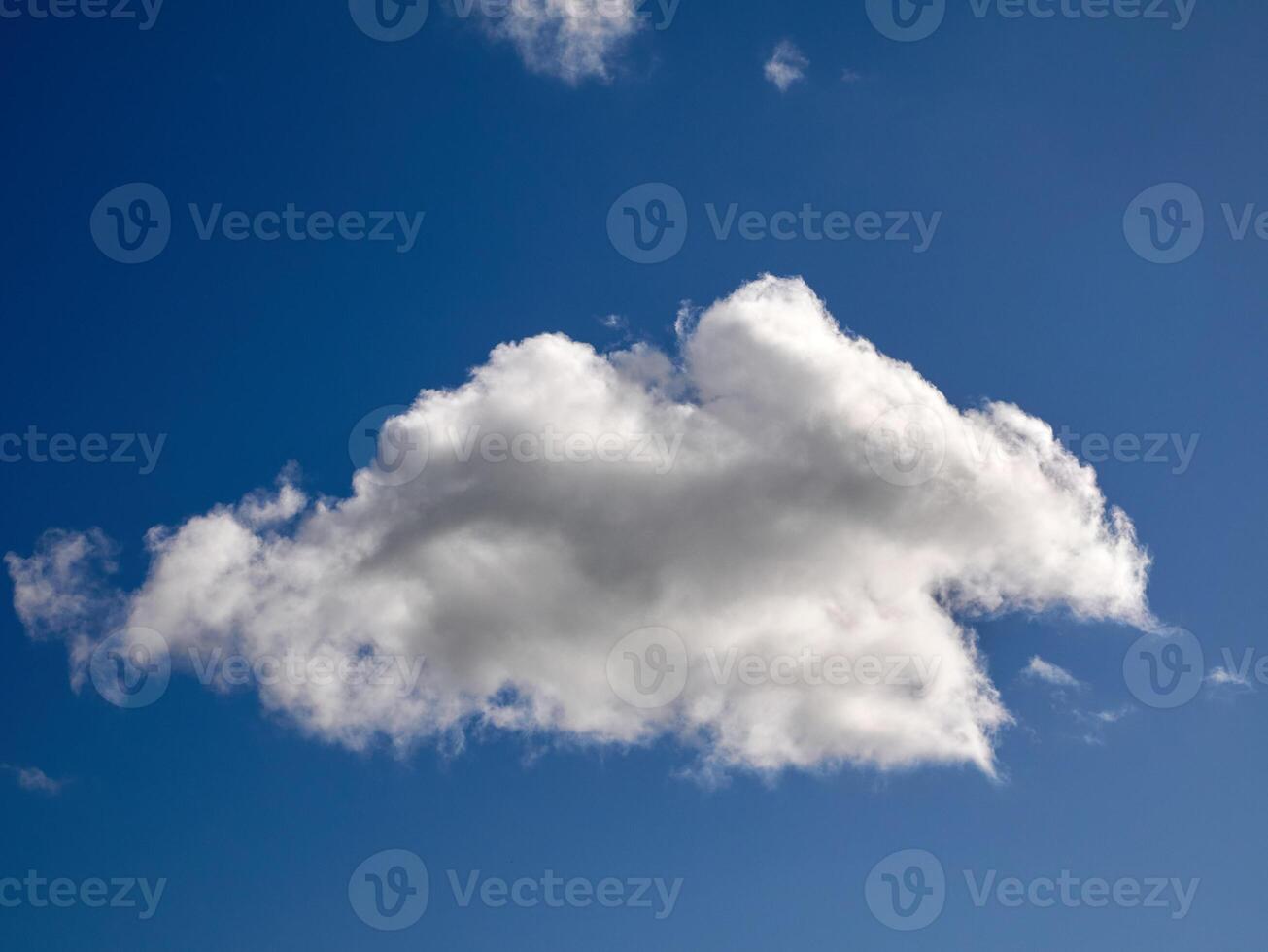 White fluffy clouds in the sky background. Cumulus clouds photo