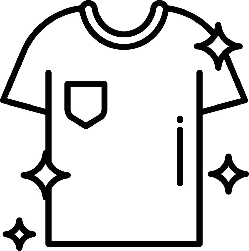 limpieza camiseta contorno ilustración vector