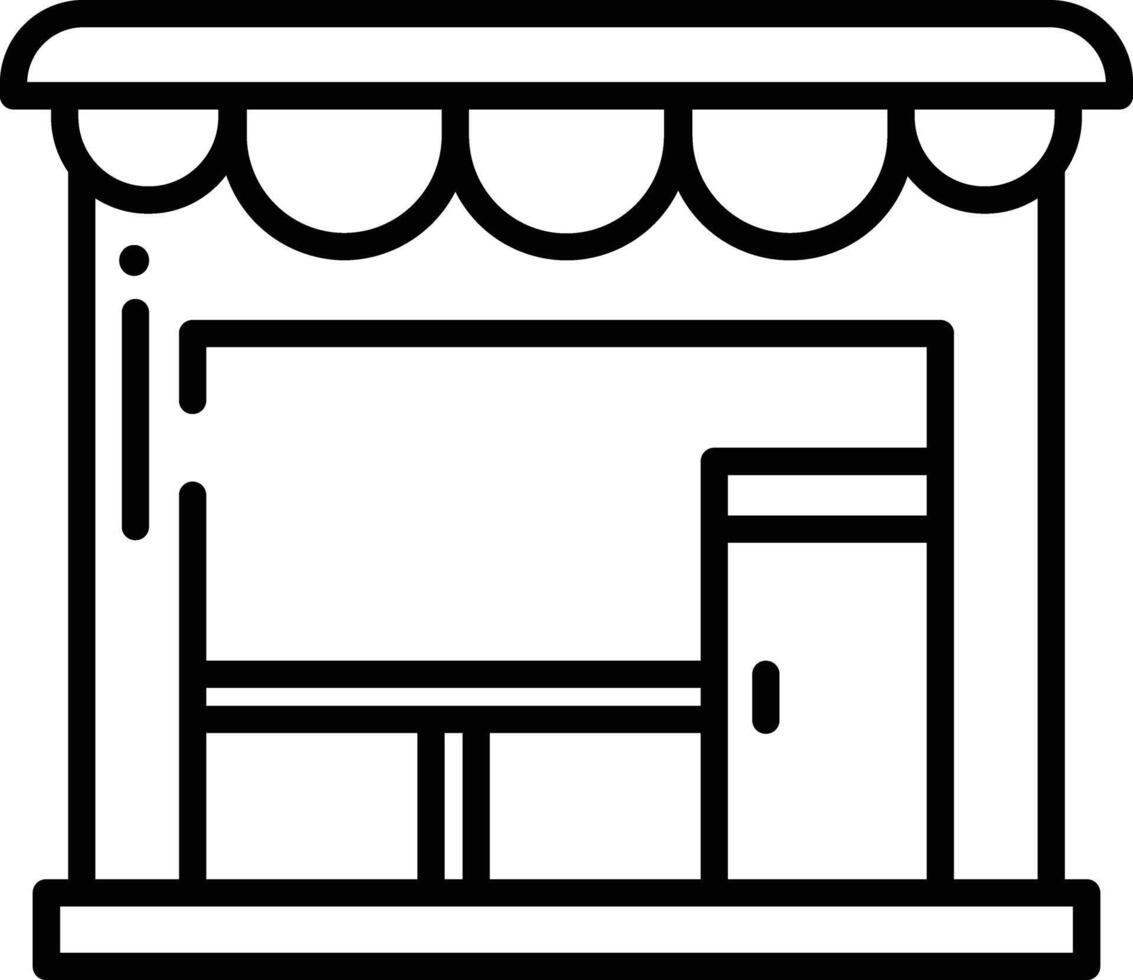 Shop outline illustration vector
