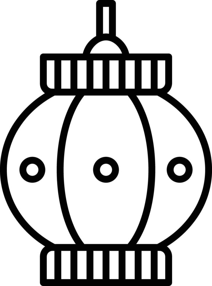 Lantern outline illustration vector