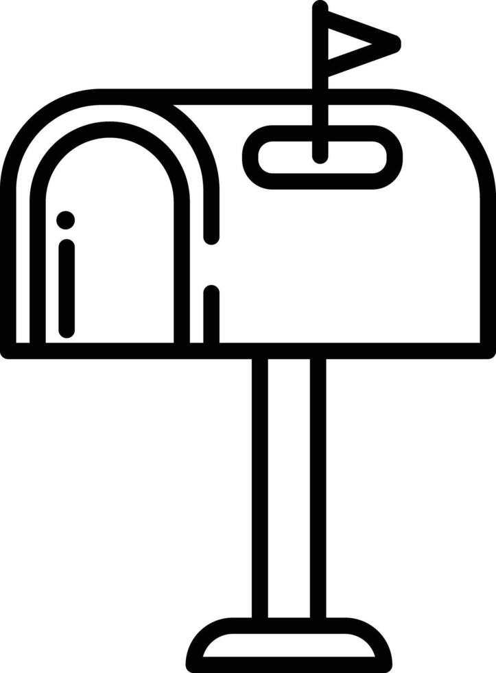 mailbox outline illustration vector