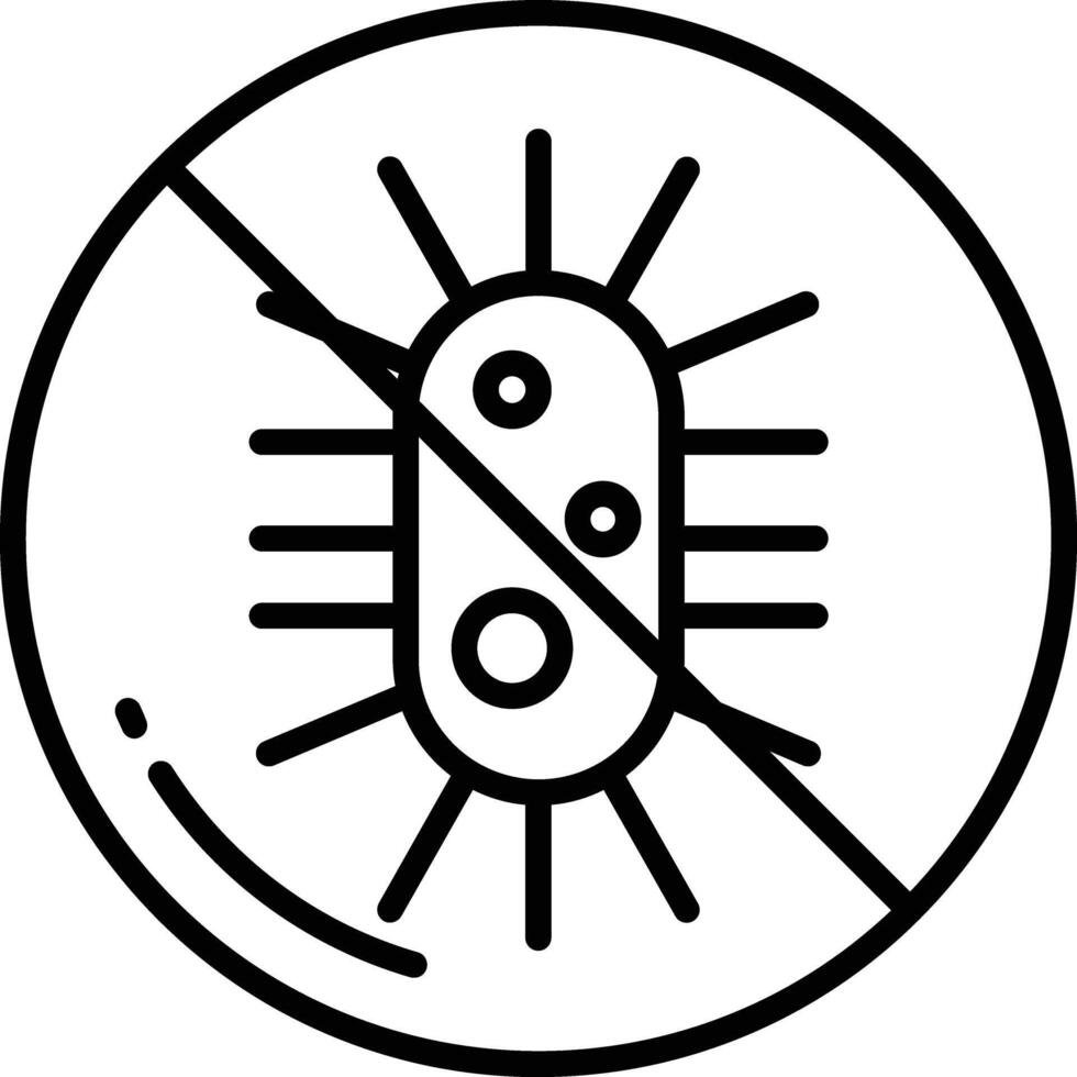 Antibacterial outline illustration vector
