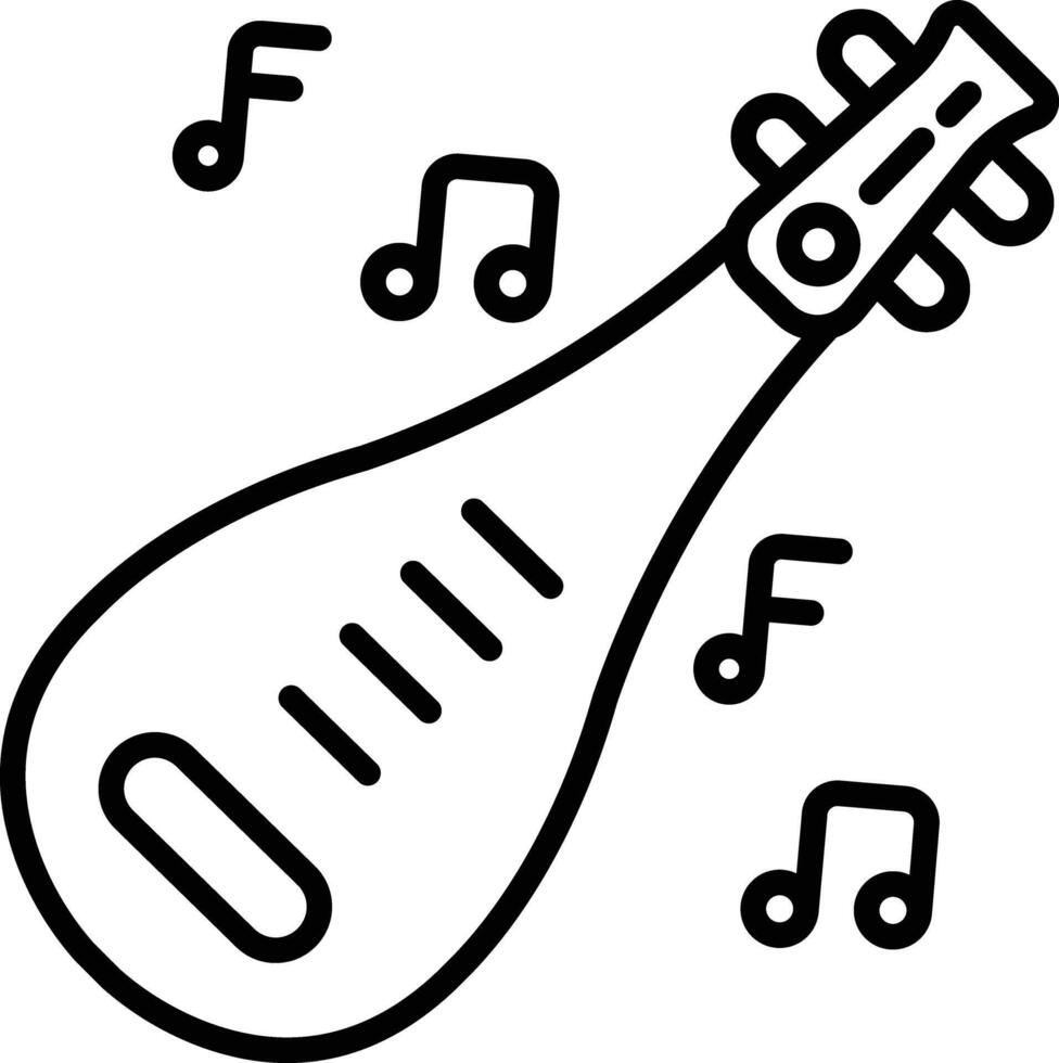 Pipa outline illustration vector