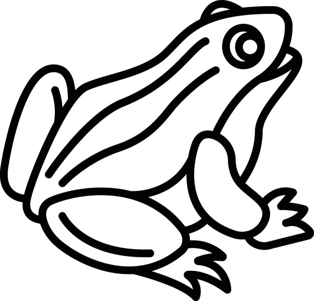 Frog outline illustration vector