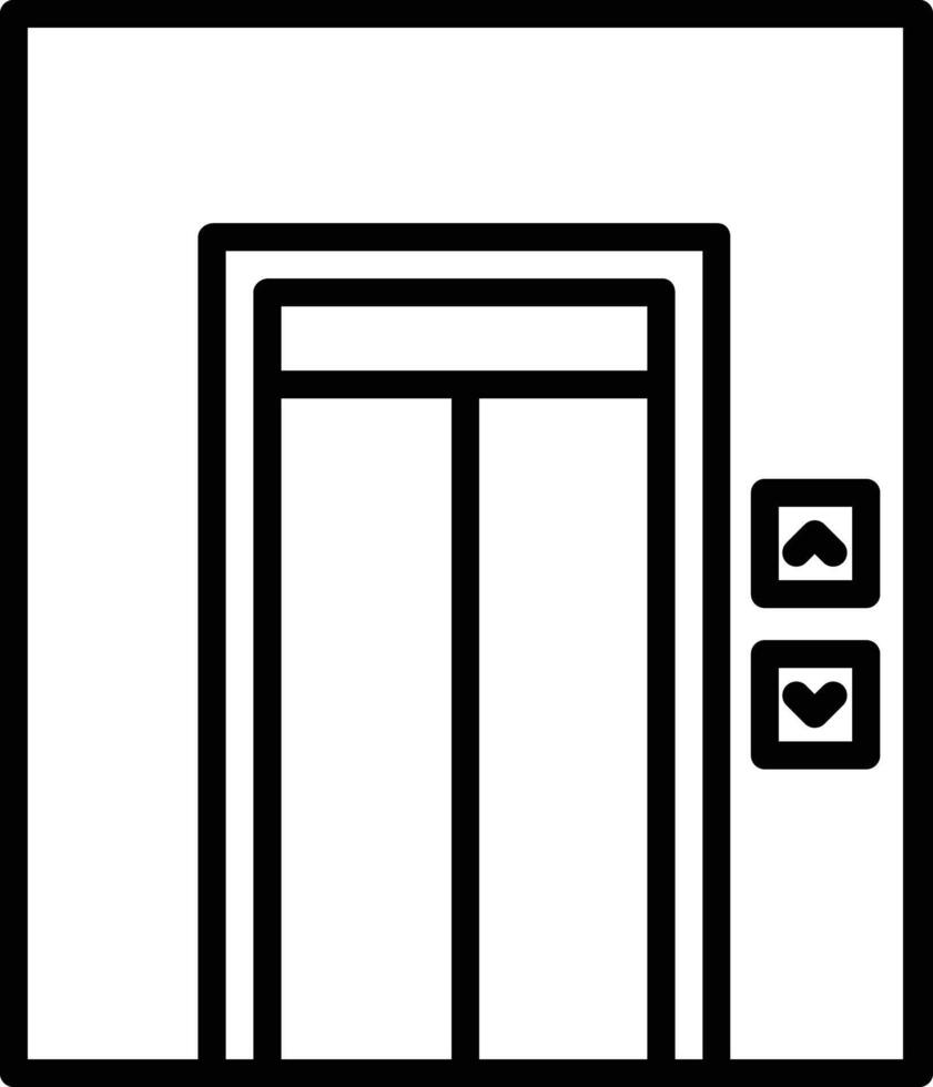 Elevator outline illustration vector