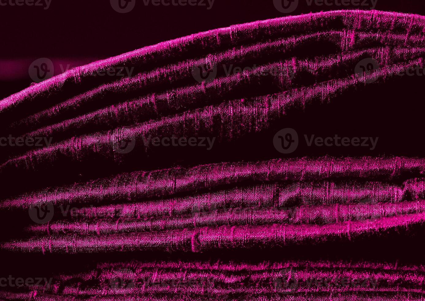 Red cloth pattern close view, textile material background photo