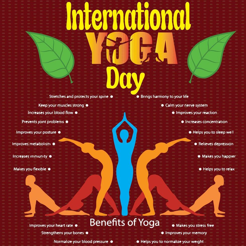 ilustración del día internacional del yoga vector