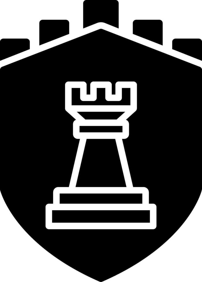 Security Castle Strategies Glyph Icon vector
