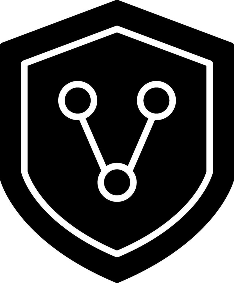 Connect Security Glyph Icon vector
