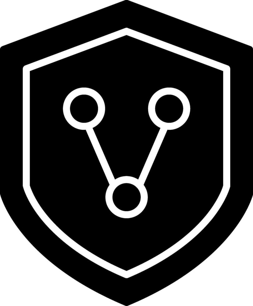 conectar seguridad glifo icono vector