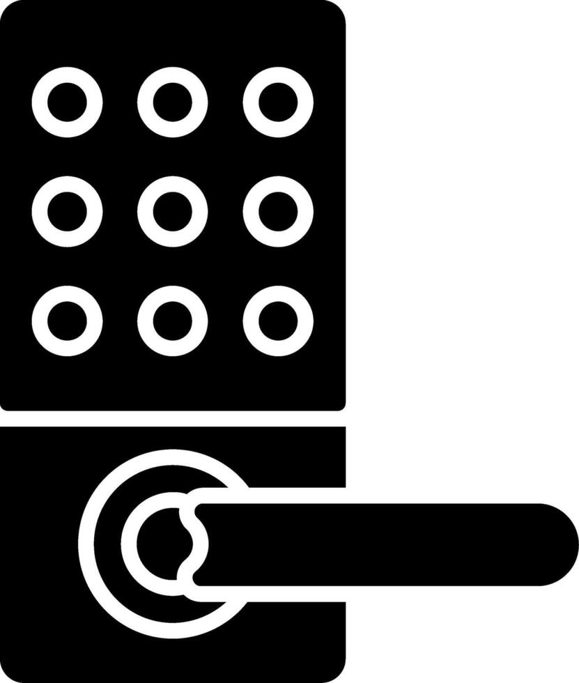 Lock Digital Glyph Icon vector