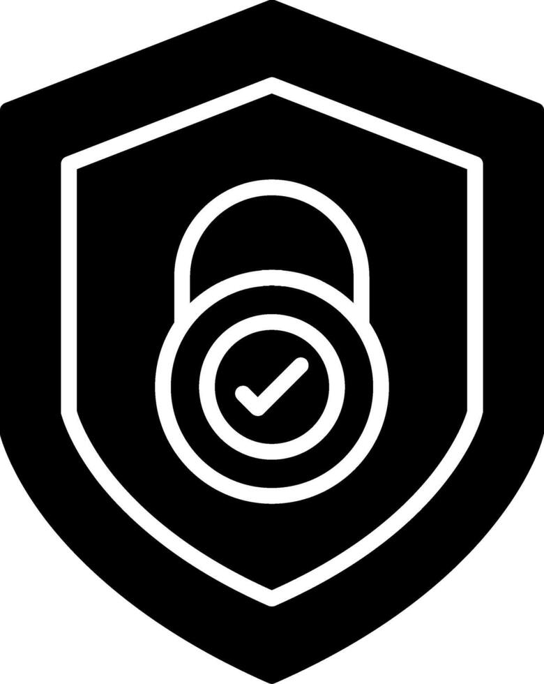 Security Check Glyph Icon vector