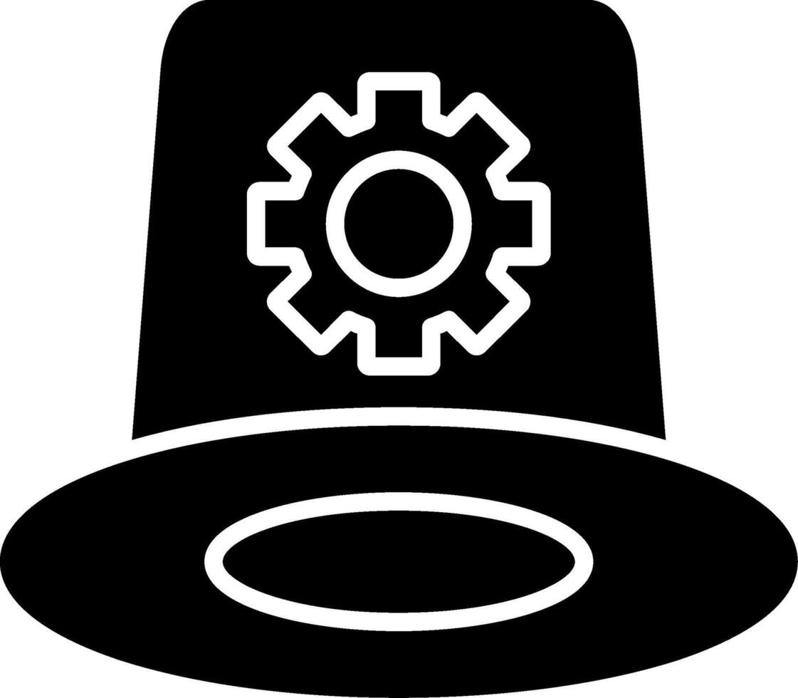 Whitehat Glyph Icon vector