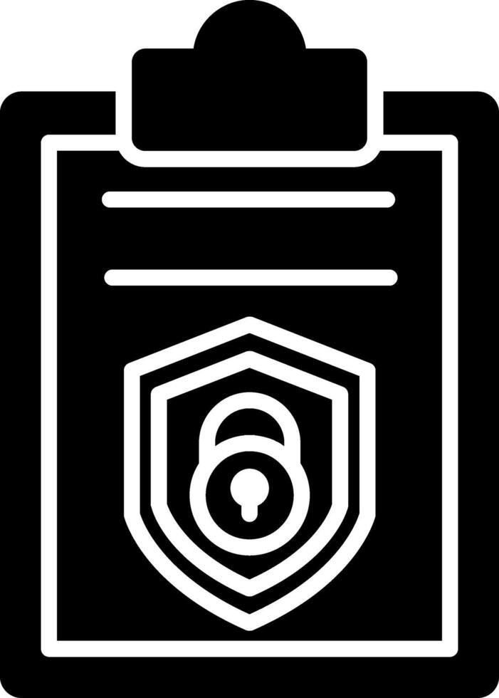 Security Report Glyph Icon vector