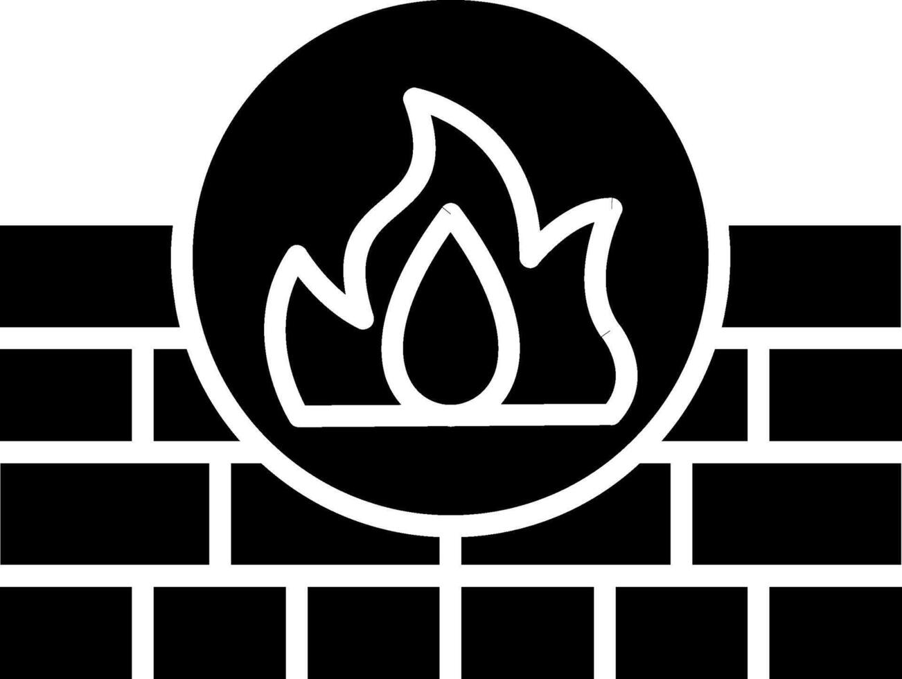 Firewall Glyph Icon vector