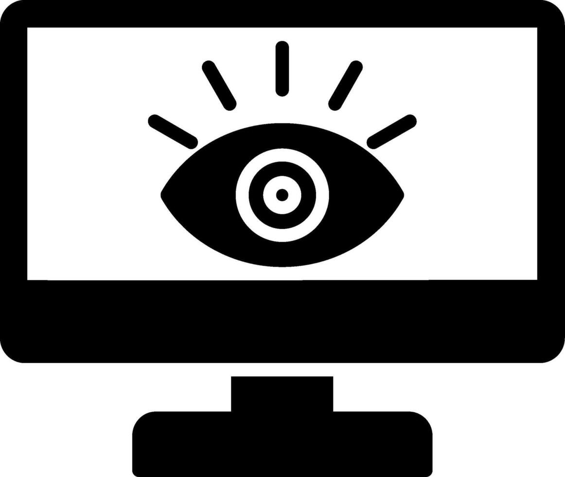 Monitoring Glyph Icon vector