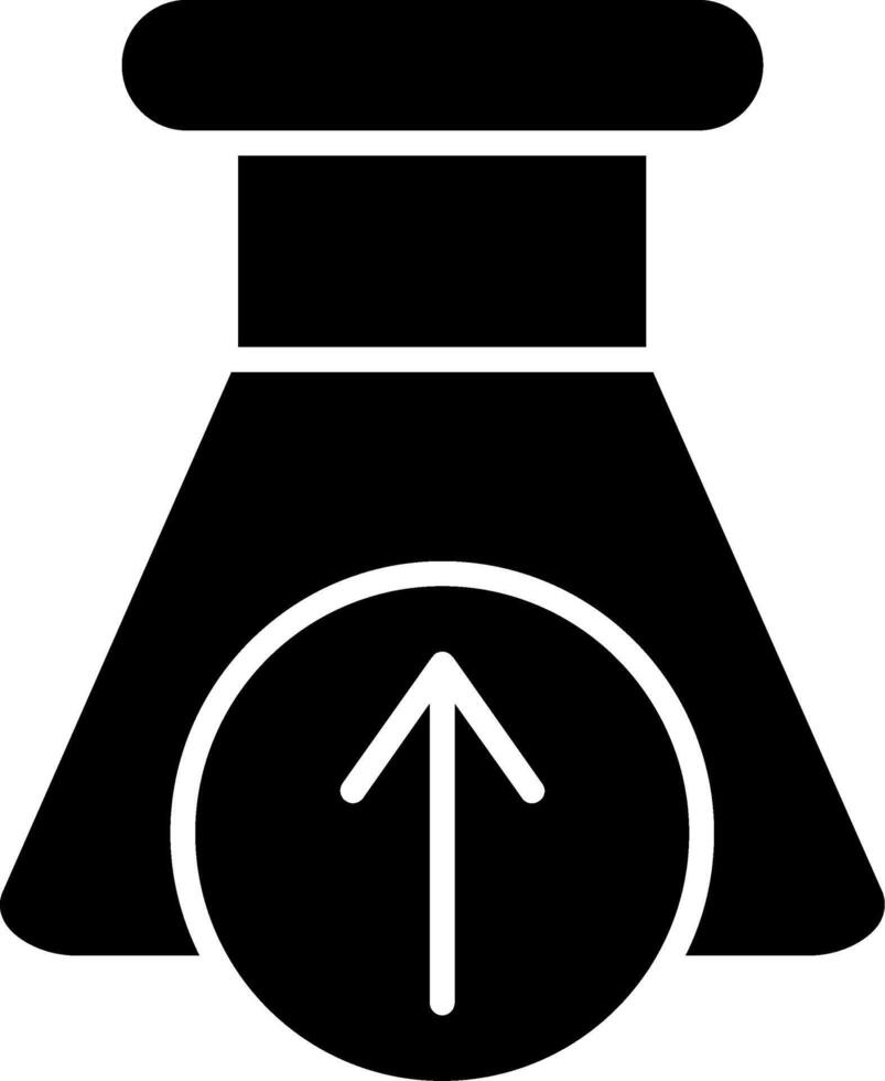 Send Analysis Glyph Icon vector