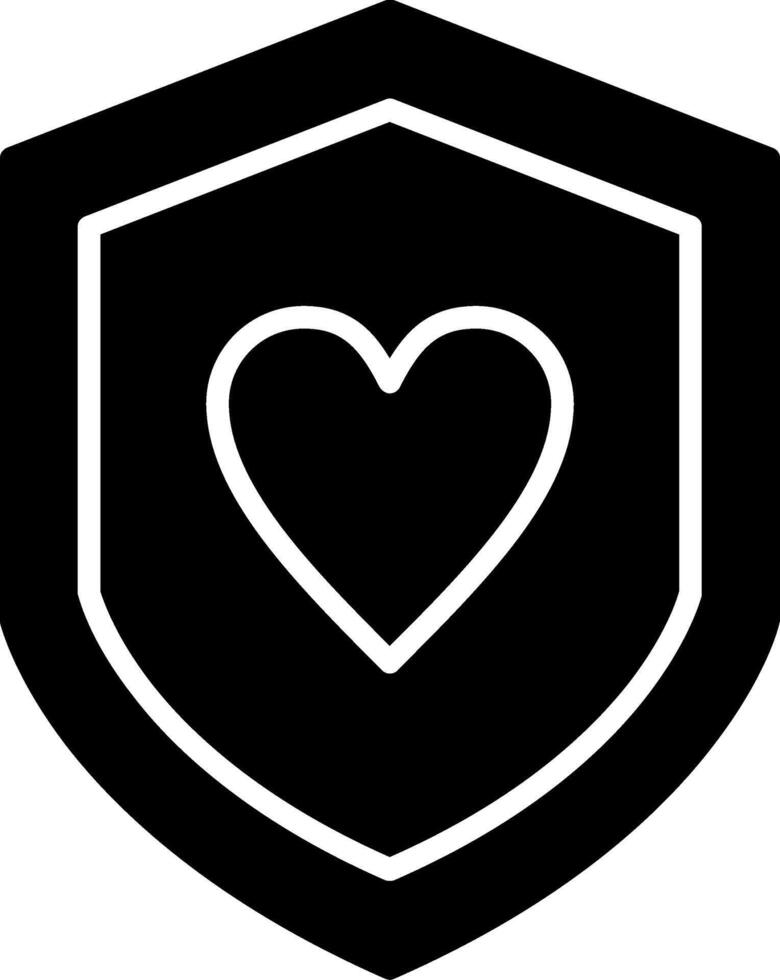 Security Like Glyph Icon vector
