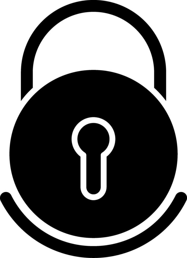 Lock Glyph Icon vector