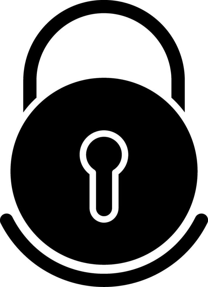 Lock Glyph Icon vector