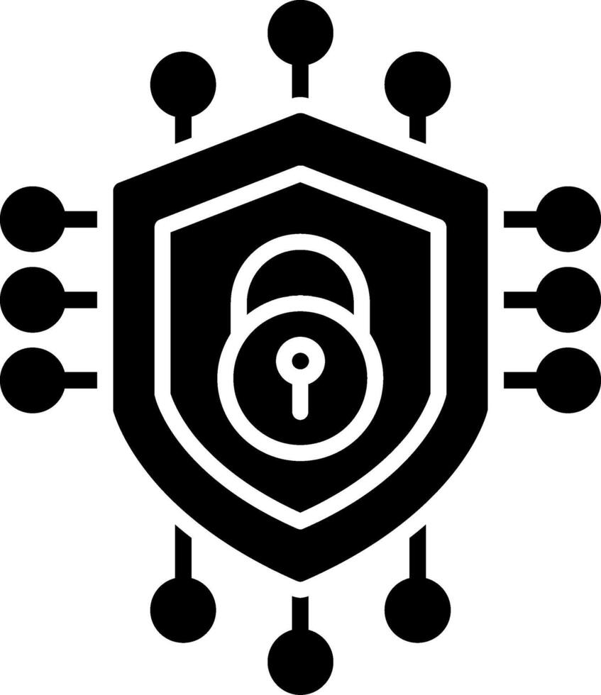 icono de glifo de seguridad vector