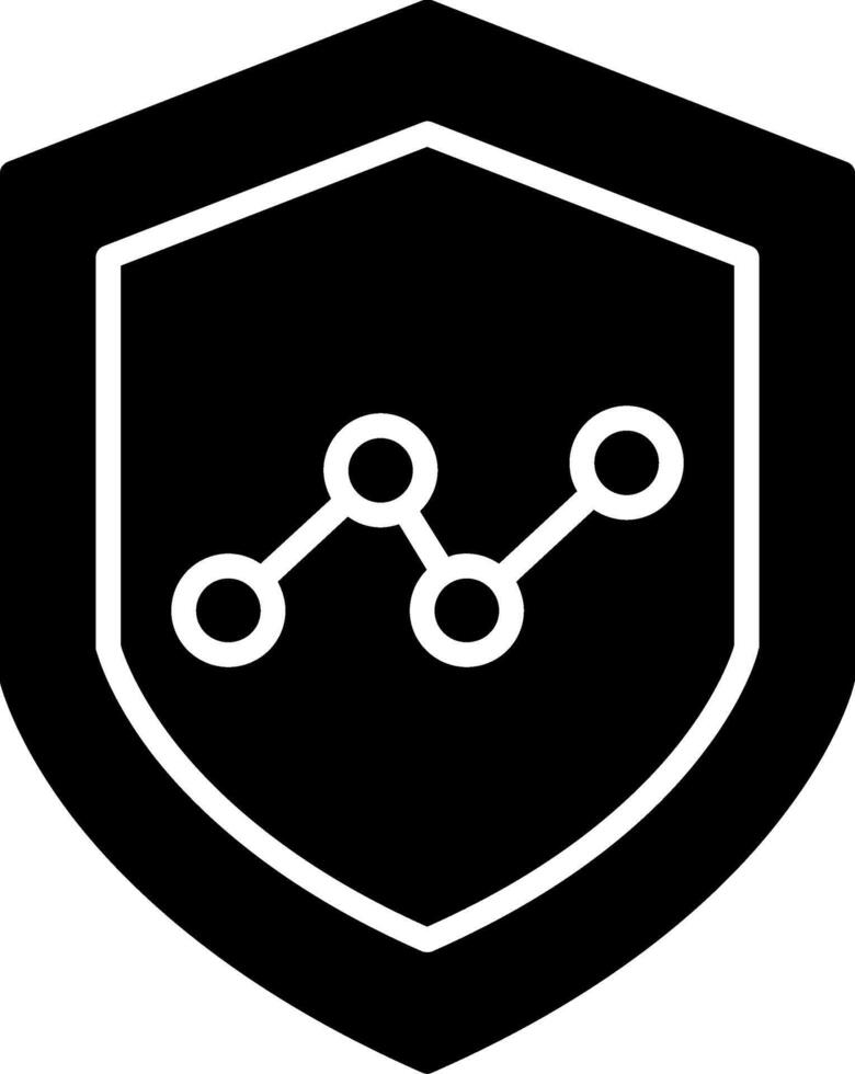 Security Analytics Glyph Icon vector